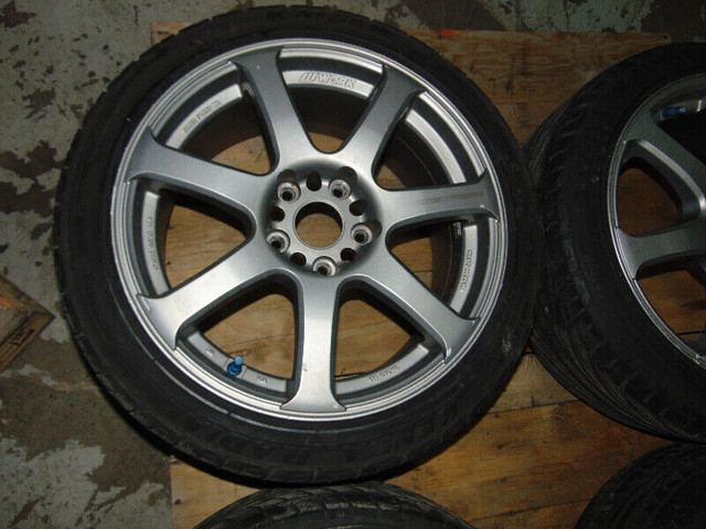 215-45-17 WORK MAG WHEELS 5x100  OFFSET 47 17X8JJ dans Moteur, Pièces de Moteur  à Ville de Montréal - Image 3