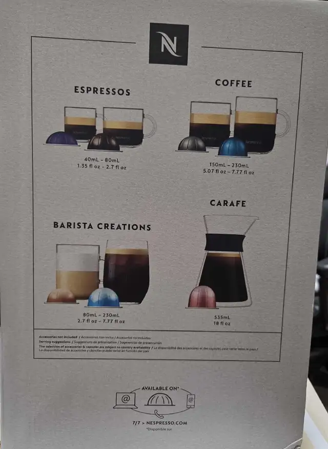 Nespresso Vertuo Next Coffee & Espresso Machine by Breville in Industrial Kitchen Supplies in City of Toronto - Image 3