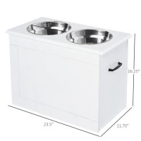 Large Elevated Pet Feeder with Storage