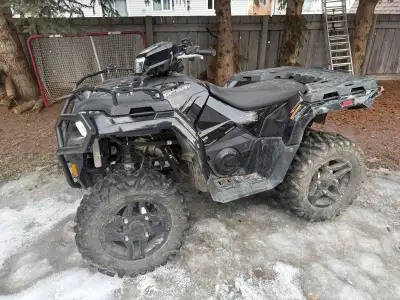 2023 Polaris Sportsman 570 in Onyx Black, Comes with 1500 lbs winch, heated grips and thump grip, tr...