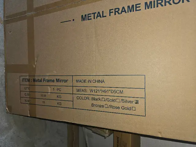 TETOTE 48 x 36 Inch Silver Mirrors for Bathroom, Brushed Silver in Home Décor & Accents in Calgary - Image 7