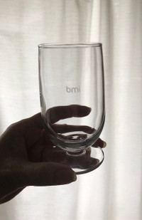 Vintage Set of 3 BMI Airlines Drinking Glasses Stemmed Logo
