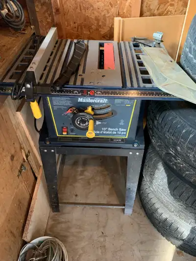 Mastercraft 10” table saw & stand, View more