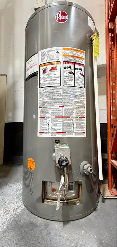 For sale is a high-efficiency Rheem Performance Plus water heater in excellent, nearly new condition...