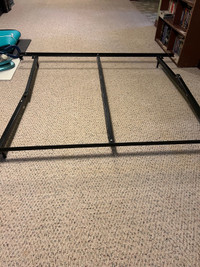 2-Metal bed frame , adjustable to fit double to queen size bed