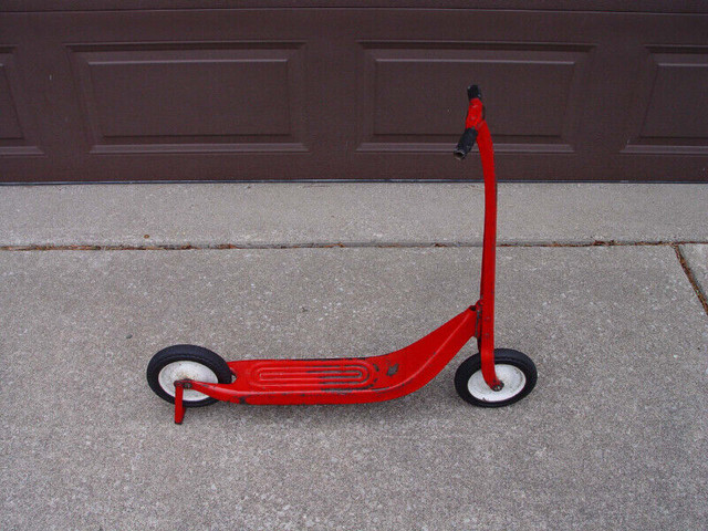 60's Push & Ride Red Metal 2 Wheel Scooter. Fort Erie in Arts & Collectibles in St. Catharines