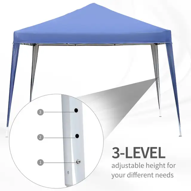 10 x 10ft Folding Pop Up Tent Outdoor Gazebo Canopy with Carryin in Patio & Garden Furniture in Markham / York Region - Image 3