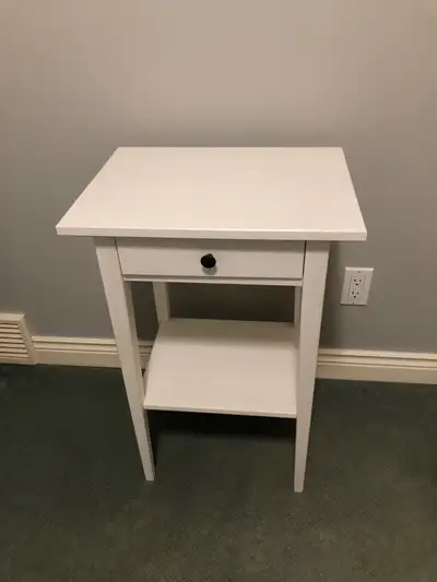 KEA Hemnes Nightstand Excellent Condition Smoke free/ Pet free home Solid pine with white stain and...