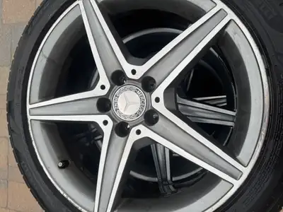 Set of brand new Pirelli PZero AS Plus3 tires on original MB AGM mags Size: Front 225/45/R18 Rear 24...