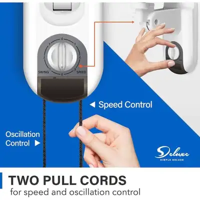 Quiet 16" Indoor Wall Fan with Oscillation & Adjustable Tilt - A, View more