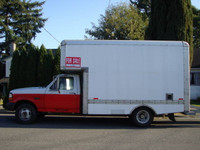 Ford F-350 ex-u- haul truck runs well solid body 14 ft. van box