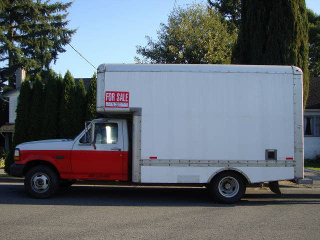 Ford F-350 ex-u- haul truck runs well solid body 14 ft. van box in Cars & Trucks in Sault Ste. Marie