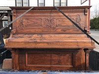 FREE ANTIQUE PIANO BEAUTIFUL WOOD ORNATE FINISH FREE DELIVERY