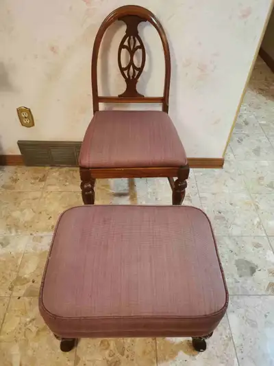 Chair and ottoman, View more