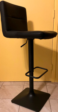 Chaise style bistrot bar ajustable/noir mat