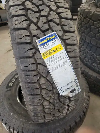 2 New Goodyear Workhorse A/T LT 265/70R18 $260 per tire $500 for pair Mounting and balancing option...