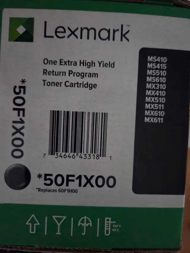 2 x Lexmark 50F1X00 Extra High Yield483716024542832641