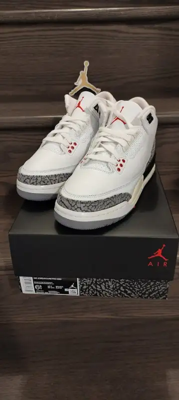 Brand New - DS - Jordan 3 Retro White Cement Reimagined - 6.5Y62863269312387122