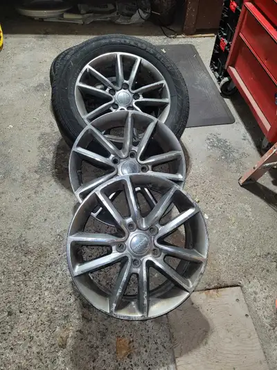 Four 17 inch alloy rims taken off my 2014 Dodge Grand Caravan. Structurally sound but scratches in t...