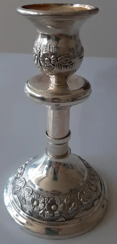 Vintage silver plated Candle Holder Stick Stan Candlestick, View more