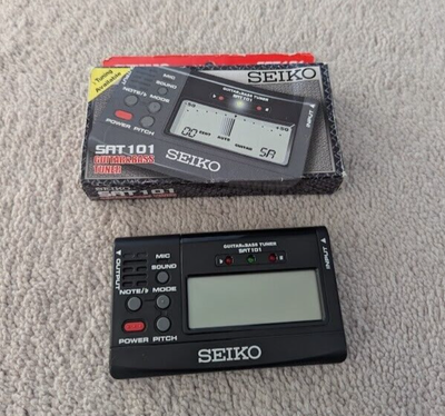 Seiko SAT 101 Guitar & Bass Tuner Batteries Included, View more