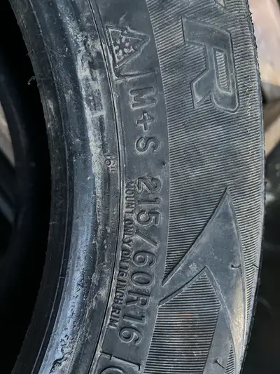 Sold the car…kept the tires Cooper Evolution winter tires. 215/60R16 Tire only no rims