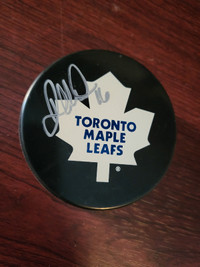 Autographed hockey puck