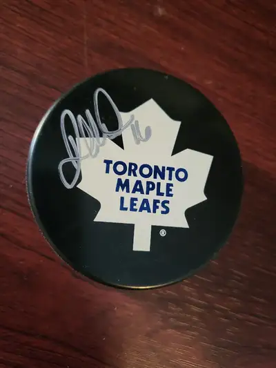 Autographed hockey puck, View more