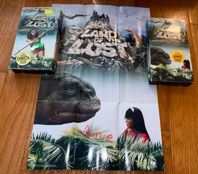 Lot of 2 VHS tapes each containing 2 episodes of the 1992 Land of the Lost series...one includes the...