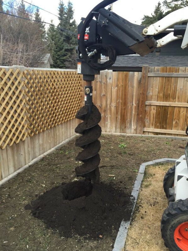 Post Hole Drilling and Setting in Fence, Deck, Railing & Siding in Kitchener / Waterloo
