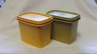 Yellow and Green Tupperware