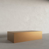 Brass Cube Coffee Table and Side Table Designer
