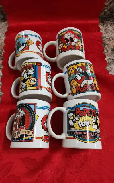 Popeye and Holly Hobbie mug sets for sale, View more