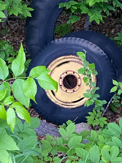 Rims off new holland manure spreader