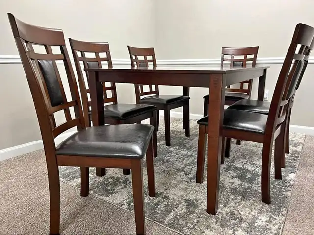 Brand New Wooden dining table 7 Piece available for sale in Dining Tables & Sets in Hamilton - Image 5
