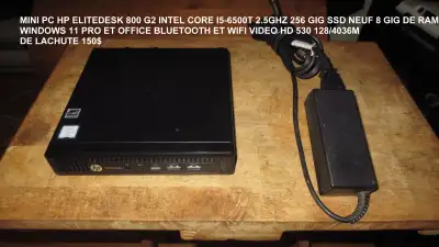 MINI PC HP ELITEDESK 800 G2 INTEL CORE I5-6500T 2.5GHZ 256 GIG, View more