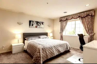 Bright Master Bedroom for Rent – Detached House in Vancouver, View more