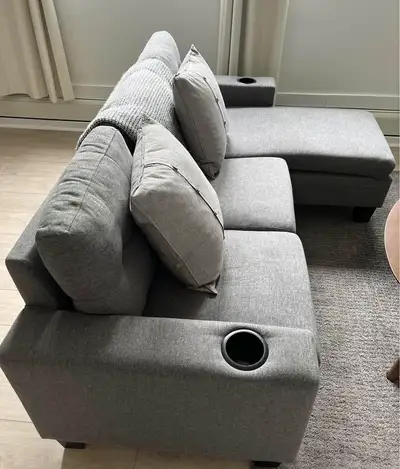 Must Go ASAP ~ Sale On Fabric Sectional Sofa, View more