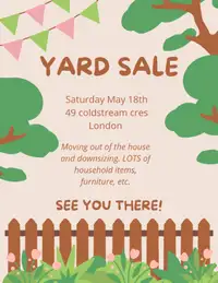LARGE yard sale - saturday may 18