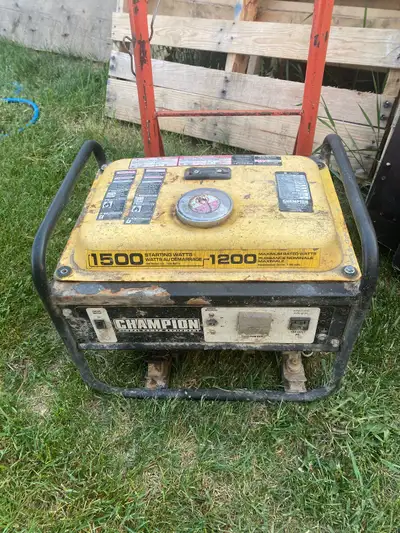 12-1500 watt champion generator Runs good 75$ or trade