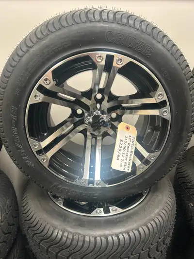 We have new and used original size golf cart tires, Chrome Rims, Low Profile and Off-Road Tires, bac...