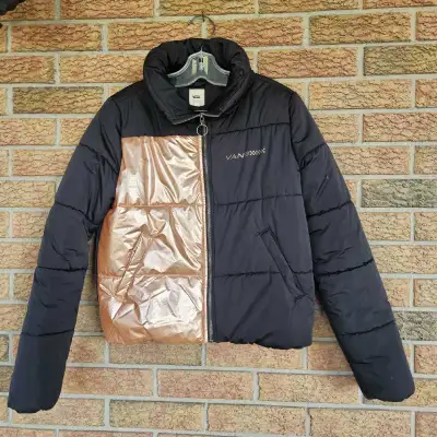  Vans Foundry Metallic Woman's XS Black & Pink Puffer jacket, View more