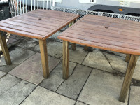 Cedar patio tables don’t want to put back in storage