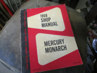 1960 FORD MERCURY MONARCH CAR SHOP MANUAL $20. VINTAGE REPAIR