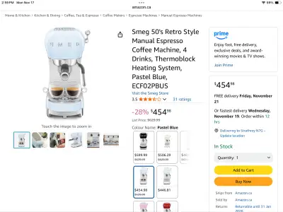 Smeg Espresso Macine, View more