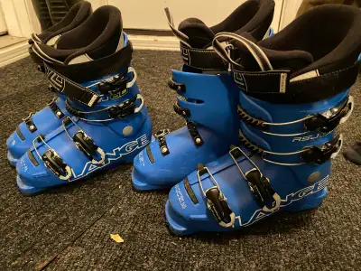 Like new kids downhill skis and boots. Variety of sizes, View more