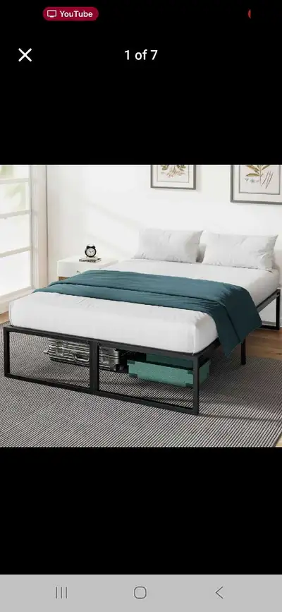 Queen Metal Platform Bed Frame – 16” Height with Storage Space, View more