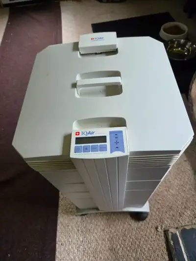 Health Pro series IQ air purifier brand new NEVER USED comes with remote and NEW xtra filters, manua...