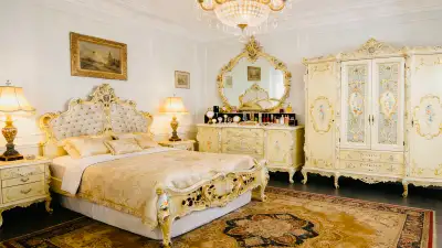 Solid Wood European Masterpiece Bed Set, View more