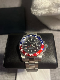 Seiko mod    Pepsi GMT   automatic watch